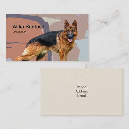 German Shepherd Dog Visitekaartje (Voorkant / Achterkant)