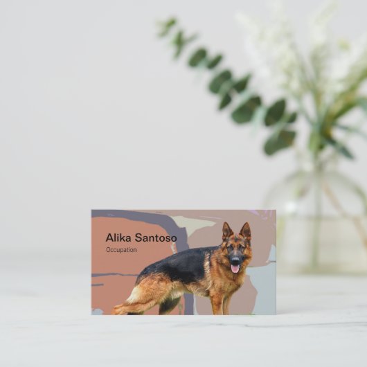 German Shepherd Dog Visitekaartje (Staand voorkant)