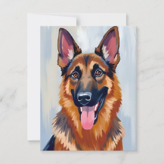 German Shepherd | Dog Watercolor Pet Card (Voorkant)