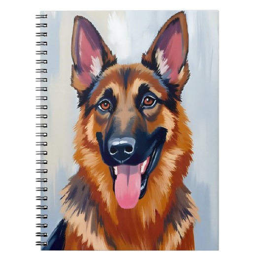 German Shepherd | Dog Watercolor Pet  Notitieboek (Voorkant)