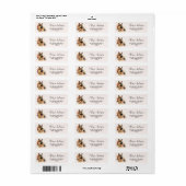 German Shepherd Dog Waterverf Return Address Etiket (Full Sheet)