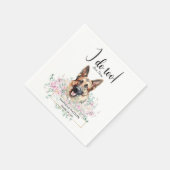 German Shepherd Dog Wedding Cocktail Napkins Servet (Hoek)