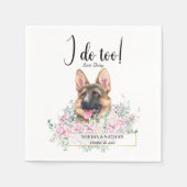 German Shepherd Dog Wedding Cocktail Napkins Servet (Voorkant)