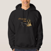 German Shepherd Dog with a Machine Pistool Hoodie (Voorkant)