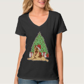 German Shepherd Dog with Christmas Tree and T-shirt (Voorkant)
