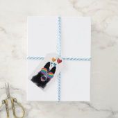 German Shepherd Dog with Hearts Valentijnsdag Cadeaulabel (Met Touw)