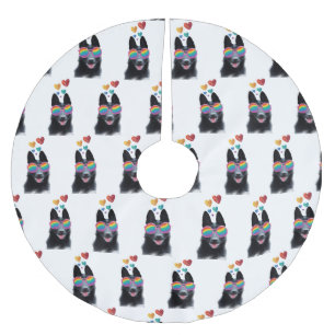 German Shepherd Dog with Hearts Valentijnsdag Kerstboom Rok
