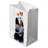 German Shepherd Dog with Hearts Valentijnsdag Medium Cadeauzakje (Voorkant Gekanteld)