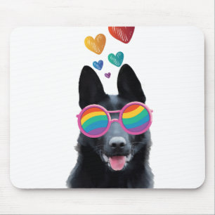 German Shepherd Dog with Hearts Valentijnsdag Muismat
