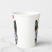 German Shepherd Dog with Hearts Valentijnsdag Papieren Bekers (Rechts)