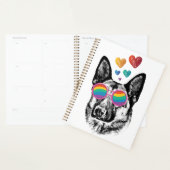 German Shepherd Dog with Hearts Valentijnsdag Planner (Display)