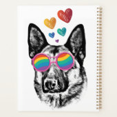 German Shepherd Dog with Hearts Valentijnsdag Planner (Achterkant)