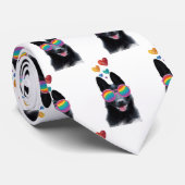 German Shepherd Dog with Hearts Valentijnsdag Stropdas (Opgerold)