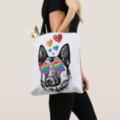 German Shepherd Dog with Hearts Valentijnsdag Tote Bag (Dichtbij)