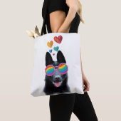 German Shepherd Dog with Hearts Valentijnsdag Tote Bag (Dichtbij)