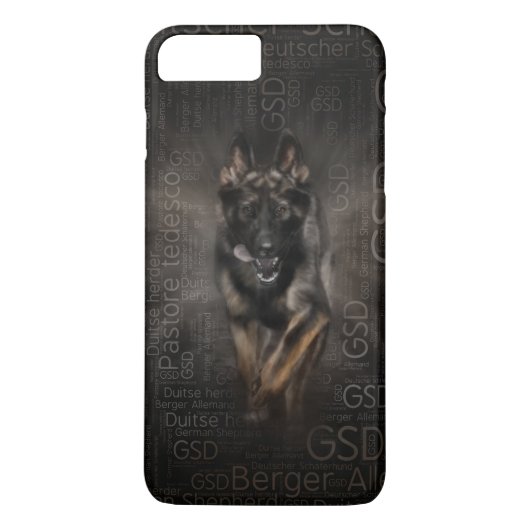 German Shepherd Dog - Working line Word Art Case-Mate iPhone Case (Achterkant)