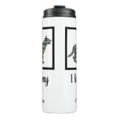 German Shepherd Dog Yellow & Blue Silhouette Thermosbeker (Voorkant)