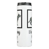 German Shepherd Dog Yellow & Blue Silhouette Thermosbeker (Achterkant)