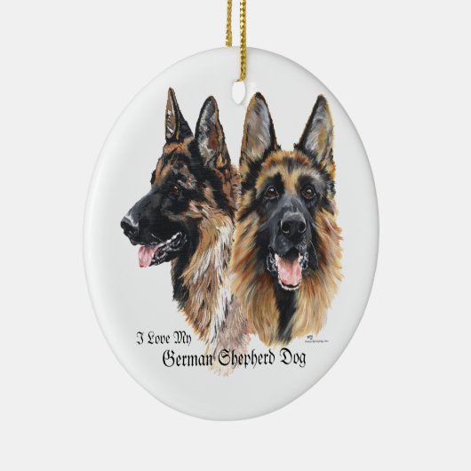 German Shepherd Dogs Keramisch Ornament (Rechts)