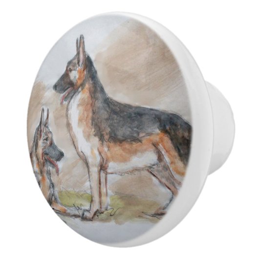 German Shepherd Dogs Keramische Knop (Rechts)