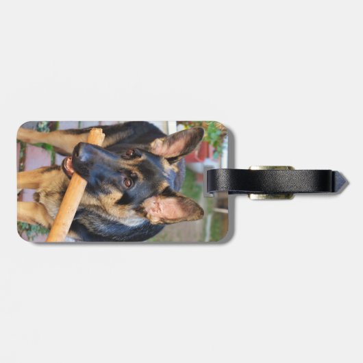 German Shepherd door Shirley Taylor Bagagelabel (Achterkant horizontaal)