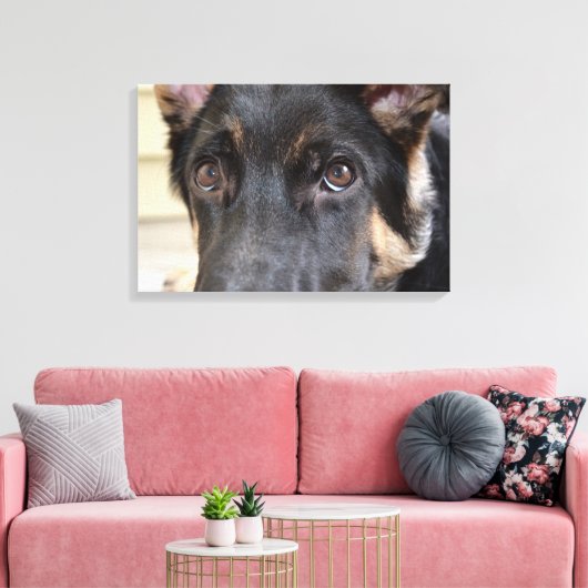 German Shepherd door Shirley Taylor Canvas Afdruk (Insitu (Woonkamer))