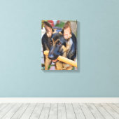 German Shepherd door Shirley Taylor Canvas Afdruk (Insitu (Houten vloer))