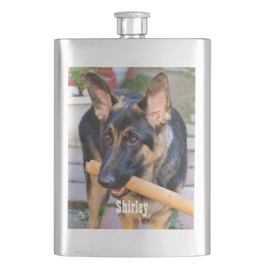 German Shepherd door Shirley Taylor Flacon (Voorkant)