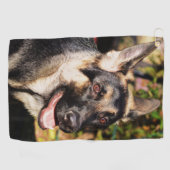 German Shepherd door Shirley Taylor Golfhanddoek (Horizontaal)