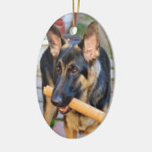 German Shepherd door Shirley Taylor Keramisch Ornament (Links)