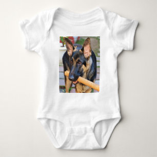 German Shepherd door Shirley Taylor Romper