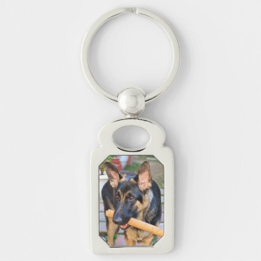 German Shepherd door Shirley Taylor Sleutelhanger (Voorkant)