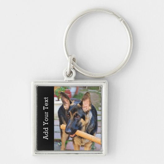 German Shepherd door Shirley Taylor Sleutelhanger (Voorkant)
