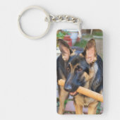 German Shepherd door Shirley Taylor Sleutelhanger (Voorkant)