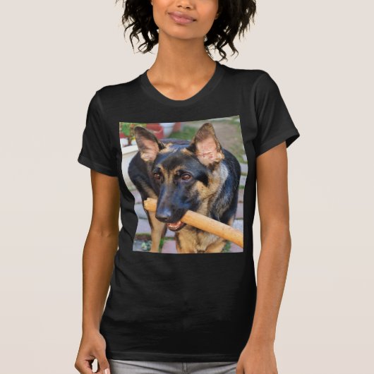German Shepherd door Shirley Taylor T-shirt (Voorkant)