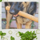 German Shepherd door Shirley Taylor Theedoek (Gevouwen)