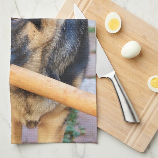 German Shepherd door Shirley Taylor Theedoek (Quarter Fold)