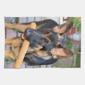 German Shepherd door Shirley Taylor Theedoek (Horizontaal)