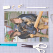 German Shepherd door Shirley Taylor Tissuepapier (Craft)