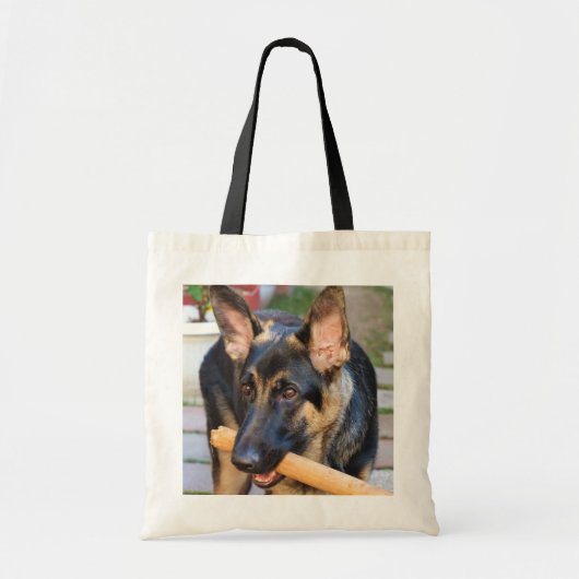 German Shepherd door Shirley Taylor Tote Bag (Voorkant)