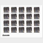German Shepherd door Shirley Taylor Vierkante Sticker (Vel)