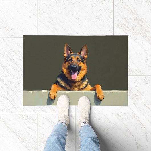 German Shepherd Doormat Art Deurmat (Binnen)