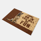 German Shepherd Doormat, Funny GSD Lover Gift Deurmat (Schuin)
