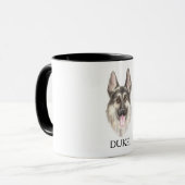 German Shepherd Drawing Personalized Mok (Voorkant links)