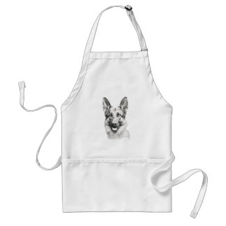 German Shepherd Drawing Portrait Apron | Dog Lover Standaard Schort