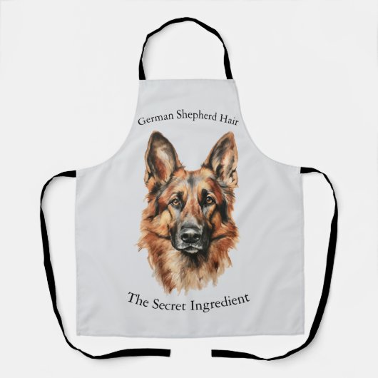 German Shepherd Drawing Portrait Apron Schort (Voorkant)
