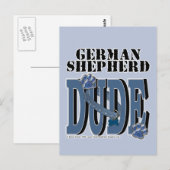 German Shepherd DUDE Briefkaart (Voorkant / Achterkant)