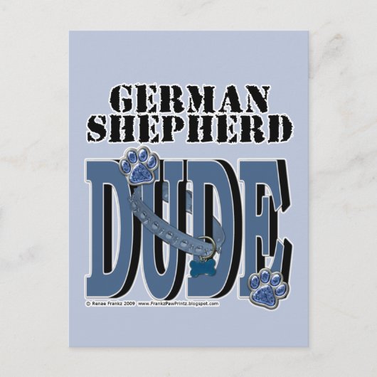 German Shepherd DUDE Briefkaart (Voorkant)