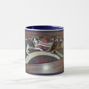 German Shepherd en Husky Mok