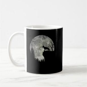 German Shepherd en Moon Halloween Koffiemok